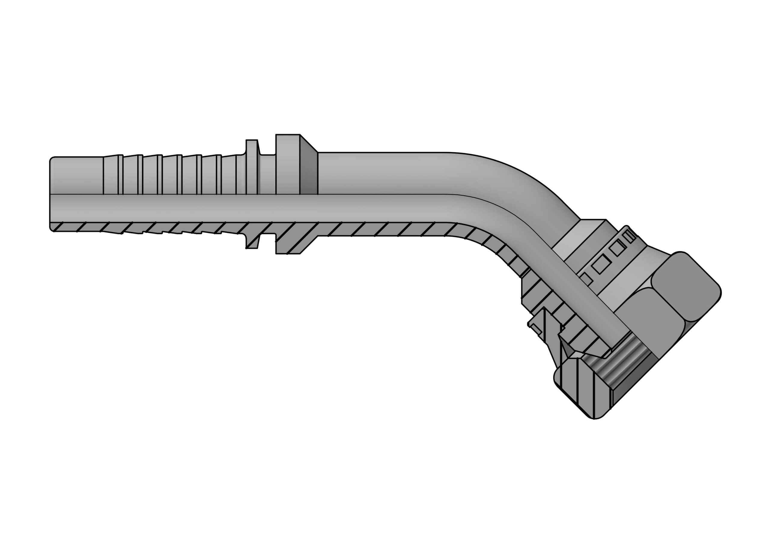 F45G Inserto a pressare femmina 45° METRICA 60° - immagine 1