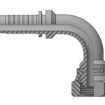 Inserto a pressare femmina 90° GAS